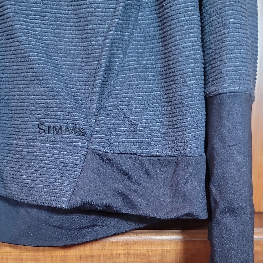 Simms Large Dark Gray Turtle Neck Sweatshirt With… - image 2